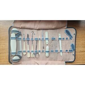 Antique 1890-1920 French Ivory (Celluloid) Manicure Set